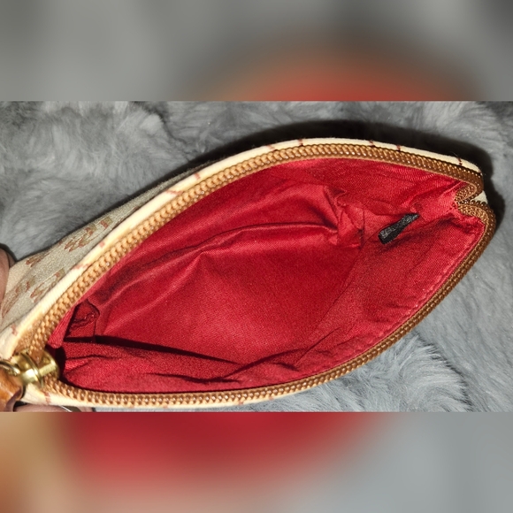 Dooney & Bourke Tan Monogram Cosmetic Bag Or Coin Pouch - Picture 7 of 7